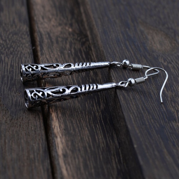 Any 2/$20! Antiqued Silver Boho Totem Earrings - Picture 4 of 9